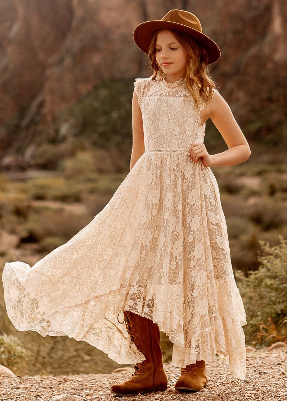 Joyfolie Mia Joy Cellia Dress in Sand Girl’s Size 7